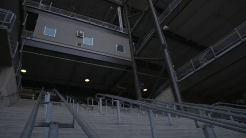 Steps into a stadium Stock Footage 102132922