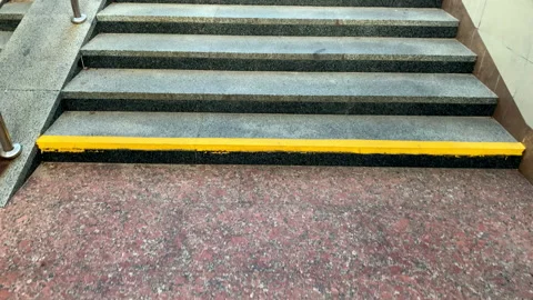 Steps, steps of a city crossing, underpass Stock Footage 157237385