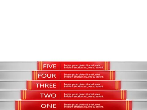 Steps To Success, Red carpet 3d Stock Illustration