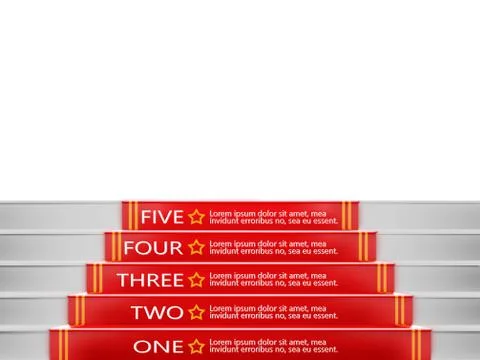 Steps To Success, Red carpet 3d Stock Illustration
