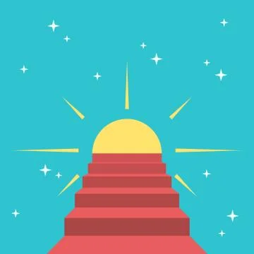 Steps to sun Illustrazione stock