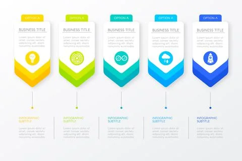 Steps template progress for infographics 스톡 일러스트