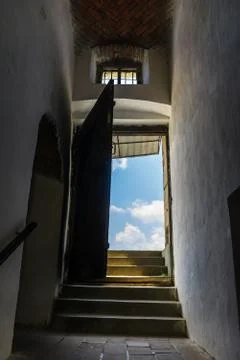Steps through open door in to the sky Photos