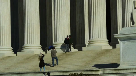 Steps of the United States Supreme Court Stock Footage