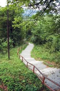 Steps to valley Stock Photos