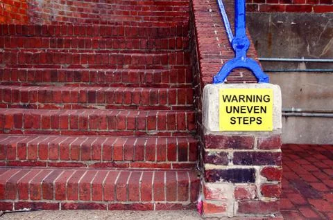 Steps warning Stock Photos