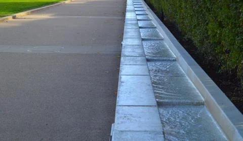Steps with water flowing Stock Photos