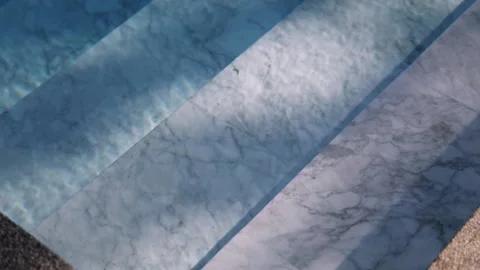 Steps water of swimming pool Stock Footage 229849109