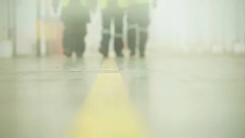 The Steps Of The Worker In The Cold Store 動画素材 123019835