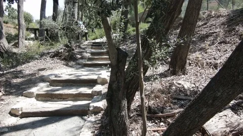 Steps in zefat dolly shot 動画素材 72302720