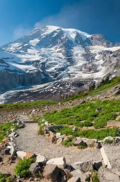 Stepway to Mt. Rainier Stock Photos