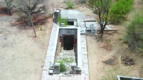 Stepwell Structure from Overhead Angle Video stock 322977080