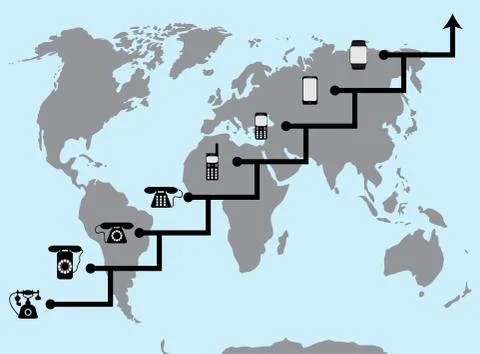 Stepwise evolution of technology イラスト素材