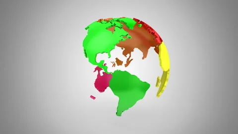 Stepwise Rotation of the Earth Stock Footage 105279646