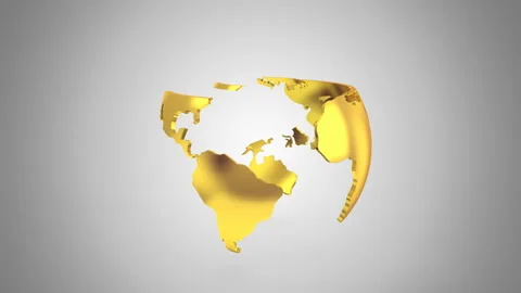 Stepwise Rotation of the Earth Stock Footage 105347646