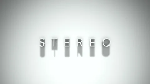 Stereo 3D title animation with shadows on a white background Stock Footage 297455612