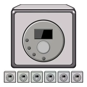 Stereo cd player cartoon vector graphic Stock Illustration