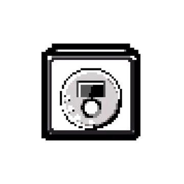 Stereo cd player game pixel art vector illustration Stock Illustration
