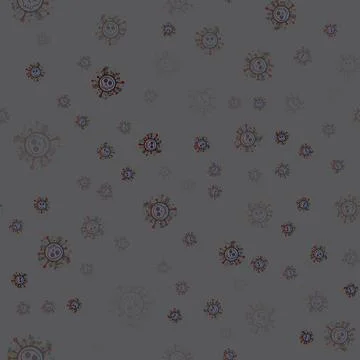 Stereo effect of a bacterium virus in the shape of a Skull shape Covid-19 cor Stock Illustration