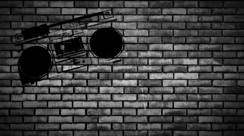 Stereo graffiti Stock Footage