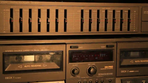 Stereo graphic equalizer Stock Footage 22702371