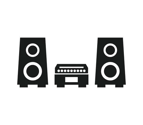 Stereo icon illustrated in vector on white background Stock Illustration