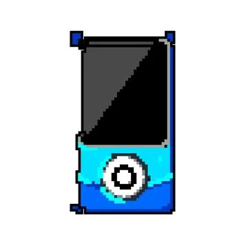 Stereo mp3 player game pixel art vector illustration Stock Illustration
