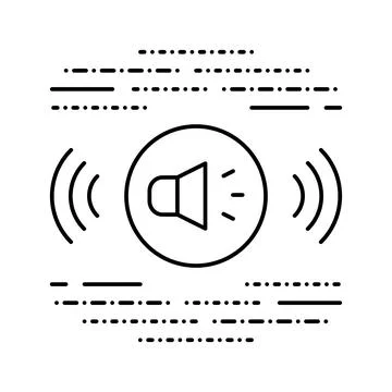 Stereo music line icon vector illustration Stock Illustration