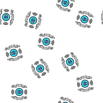 Stereo music vector seamless pattern Stock Illustration