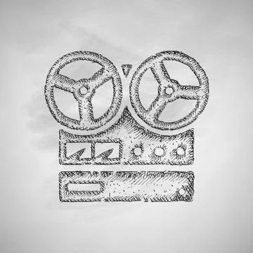 Stereo recorder icon Stock Illustration