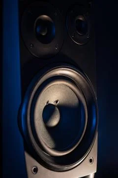 Stereo speaker with black background Stock Photos