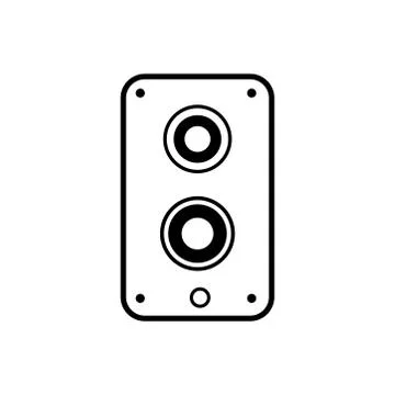 Stereo speaker line icon. vector sound system speakers. music line icon. desi Stock Illustration