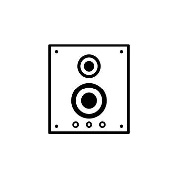 Stereo speaker line icon. vector sound system speakers. music line icon. desi Stock Illustration