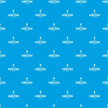 Stereo studio pattern vector seamless blue Stock Illustration