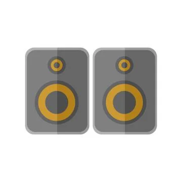 Stereo Studio Speakers Vector Illustration Graphic Иллюстрация