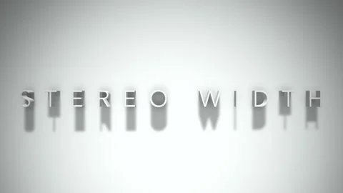 Stereo width 3D title animation with shadows on a white background Stock Footage 297905932