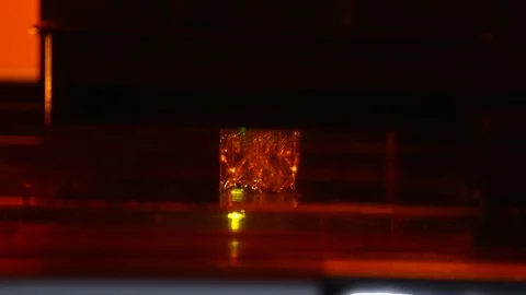 A stereolithography 3d printer in the laboratory Video stock 88943664