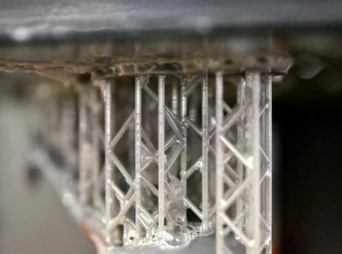 Stereolithography DPL 3d printer create small detail and liquid drips Stock Photos