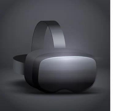 Stereoscopic 3d VR headset presentation Stockillustratie