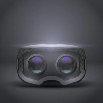 Stereoscopic 3d VR headset presentation 스톡 일러스트