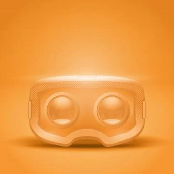 Stereoscopic 3d VR headset presentation Illustrazione stock