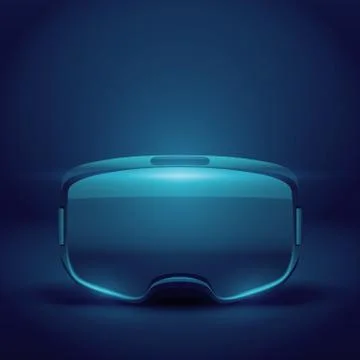 Stereoscopic 3d VR headset presentation 스톡 일러스트