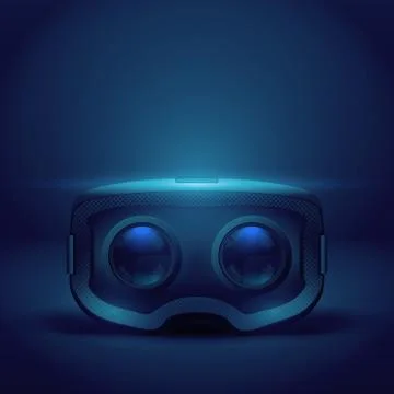 Stereoscopic 3d VR headset presentation Illustrazione stock