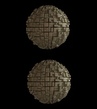 Stereoscopic visuals for 3D Greble Ball Over/Under 库存影片 39817989