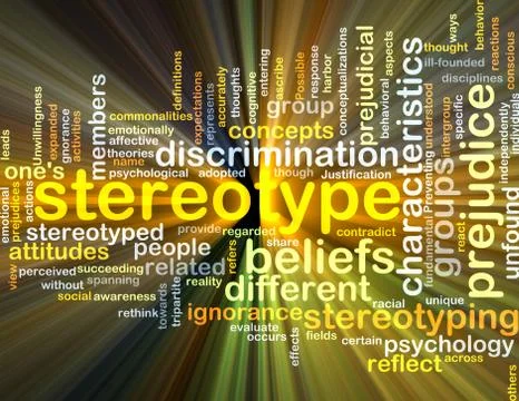 Stereotype background concept glowing Stock-Illustration