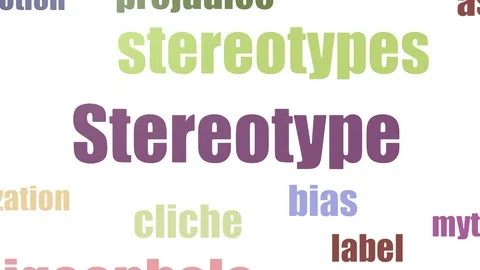 Stereotype Tagcloud Animated Isolated Video stock 107235398