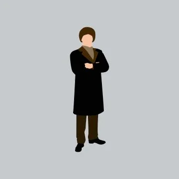 Stereotypical russian man Stock Illustration