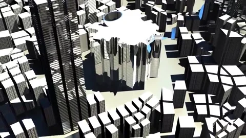 Sterile Cityscape Stock Footage 136593007