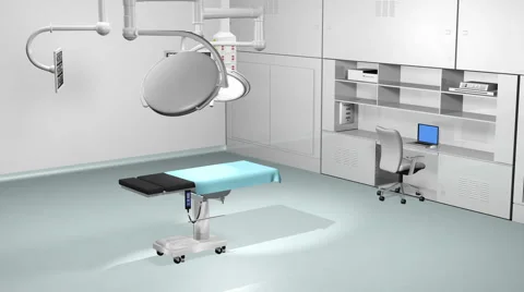 A sterile operating room environment Stock Footage 49168228