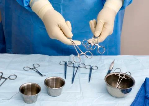 Sterile table Stock Photos